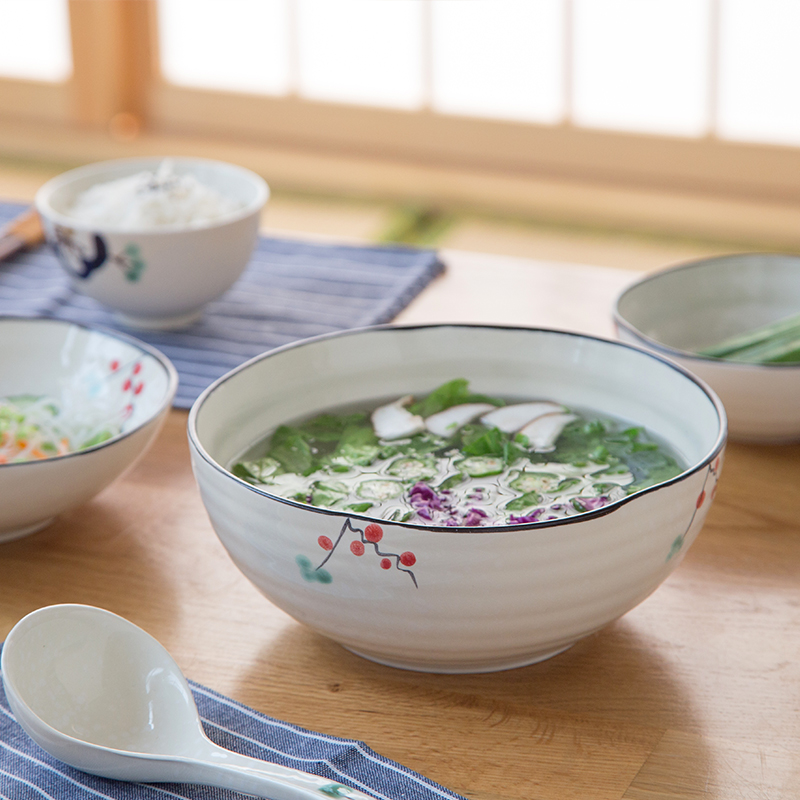 Lototo ceramic tableware Japanese and wind rainbow such to use individual household eat bowl creative ikea large soup bowl