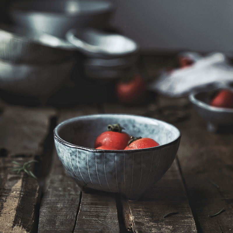 Lototo Japanese European household lovers retro creative small ceramic bowl bowl bowl sauce dishes and utensils