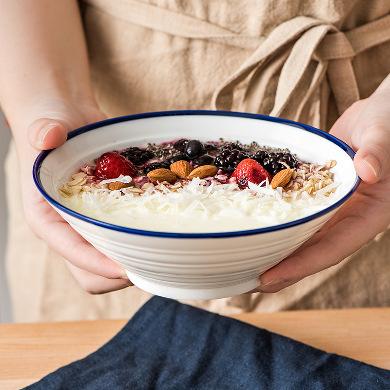 Lototo creative ceramic bowl beef, rainbow such use household hotels wholesale thread job rainbow such as bowl soup bowl hat to bowl