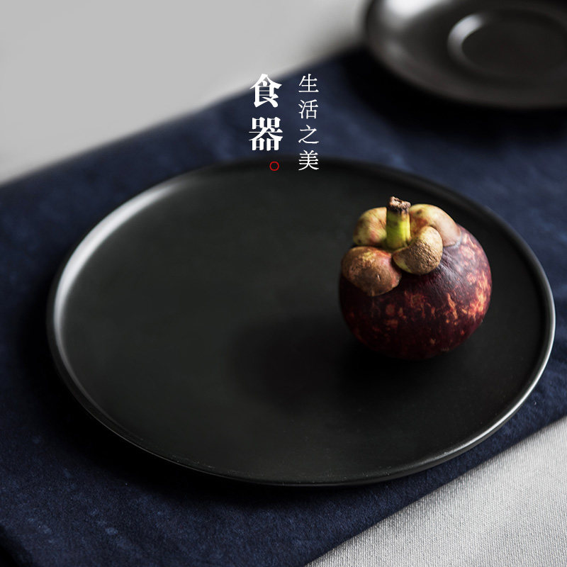 Creative lototo Japanese steak western flat ceramic plate plate plate disc big plate plate