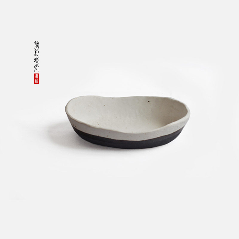Lototo MoBai Japanese household coarse ceramic bowl bowl dish bowl bowl of soup bowl of salad bowl flat bowl of breakfast set