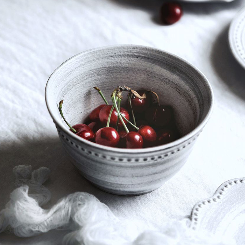 Lototo pale on household hand - made manual vintage Japanese European ceramic bowl rainbow such as bowl dessert bowl bowl dishes