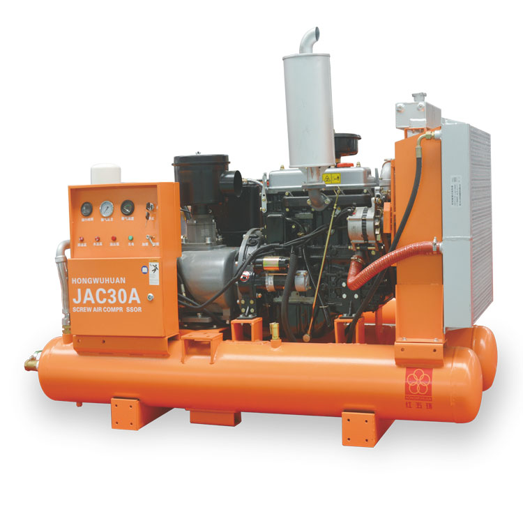 Red Five Rings JAC30A Diesel Engine Manufacturer Direct Red Five Ring Spirotype Air Compressor Engineering Mine Special