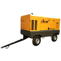 Red five ring factory direct medium-sized diesel mobile screw air compressor HG500-13