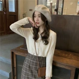 Весенняя сексуальная рубашка, осенний короткий лонгслив, коллекция 2023