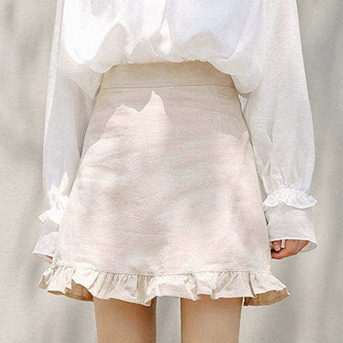 Абрикосовая цветная юбка, зимний шерстяной сексуальный свитер, с акцентом на бедрах, осенняя, 2020 года, А-силуэт