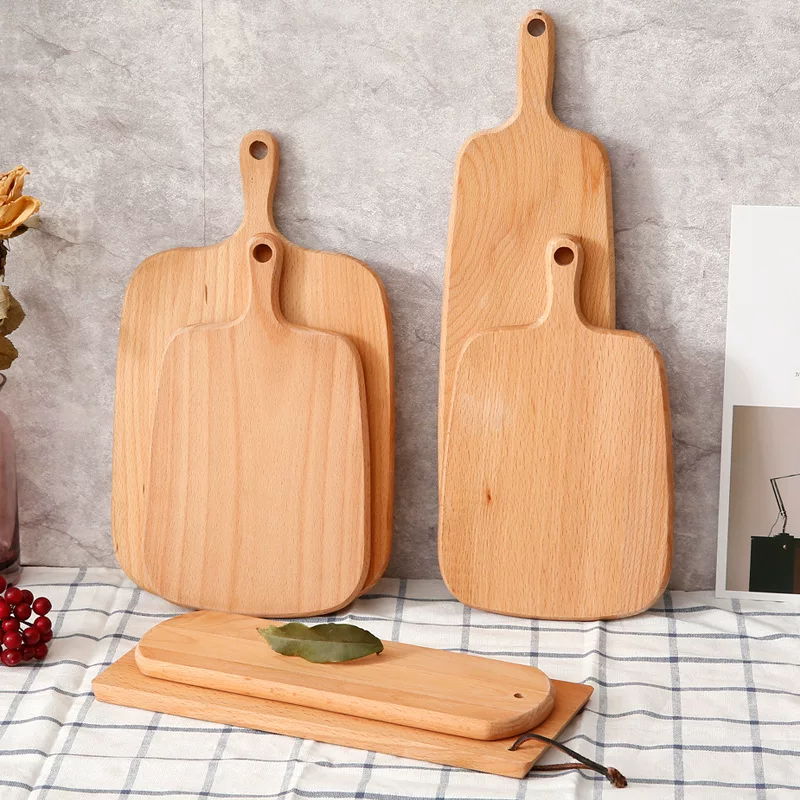Japanese beech wood pizza bread fruit cutting board wooden kitchen cutting board solid wood western steak sushi tray