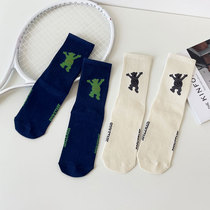 (2 double mounted) Japanese little monster in the cylinder leisure college couple personality in