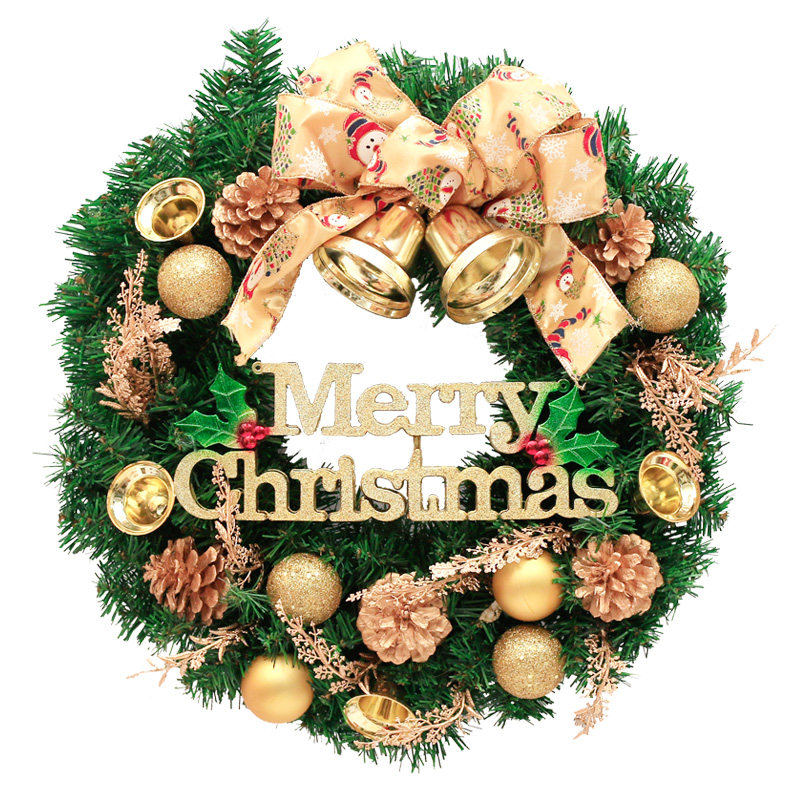 Christmas decorations shop window Scene arrangement pendant door hanging 30 45 60cm hanging decoration door decorated Christmas tree floral ring-Taobao