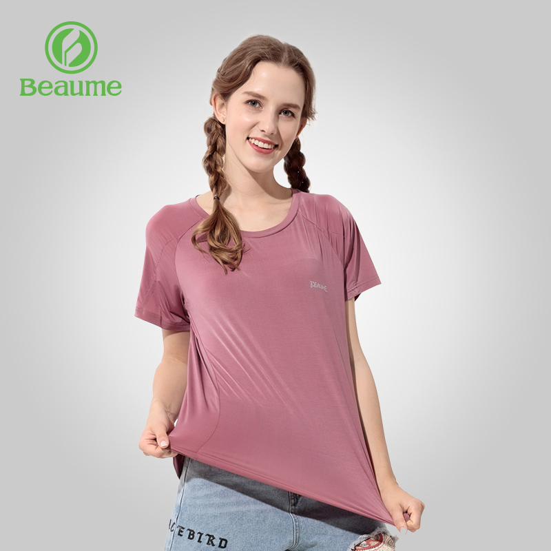 beaume Beike quick-drying short-sleeved T-shirt women's outdoor summer new sports leisure fashion trendy top 02126