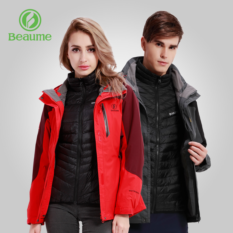 Beaume outdoor thickened warm down jacket liner three-in-one stormtrooper men's mountaineering suit women's jacket