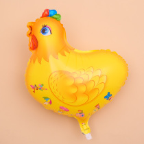 Cartoon little yellow chicken little yellow duck shape aluminum film balloon New Years Day New Years day shopping mall store celebration festive decoration balloon