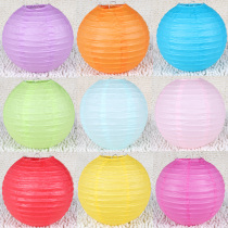 Mid-Autumn Festival decorative paper lanterns LED chandelier cover Wedding mall activities Children diy decoration Lantern Lantern Red Lantern painting