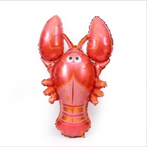 Ocean theme party decoration package arrangement crayfish aluminum film balloon red shrimp birthday dress up aluminum foil balloon