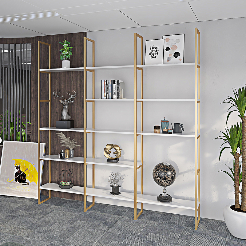 Nordic ins Style Wrought Iron Storage Rack Bookshelf Partition Living Room Floor-Standing Trendy Cosmetics Display Nail Salon Shelf