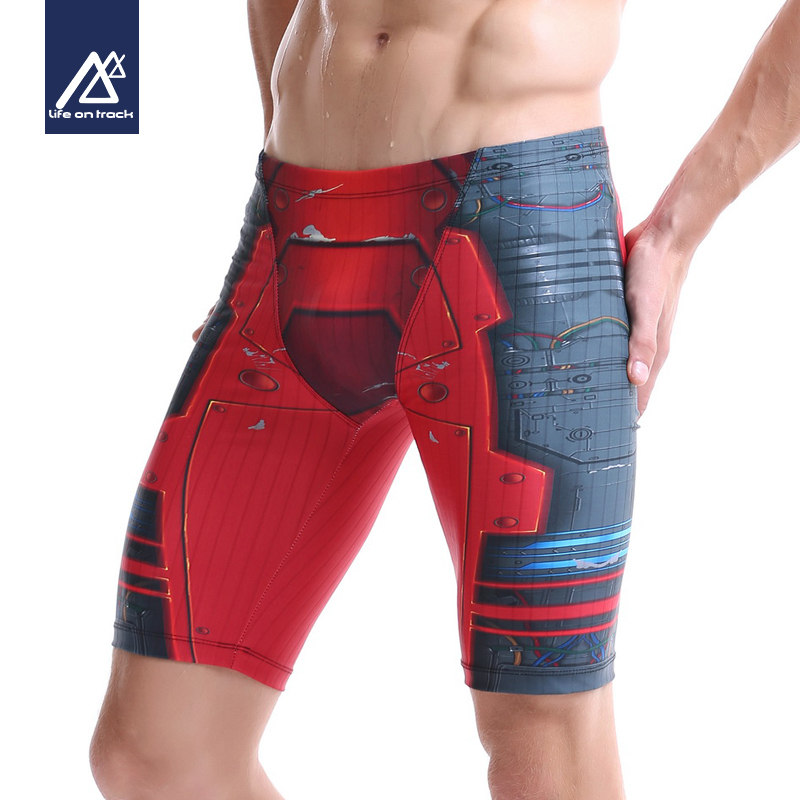 Swimming Trunks Men's Professional Swimwear Five-Point Shorts Large Size Sexy Boxer Swim Trunks Breathable Shorts Hot Spring Seaside Swimwear