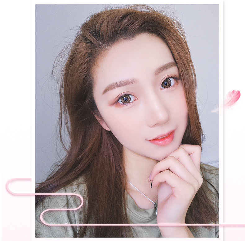 Yayoi Miyuki ném 10 mảnh đường kính lớn nhỏ pha trộn màu đỏ tự nhiên với kính áp tròng màu cận thị nữ ms - Kính đeo mắt kính kính giả cận