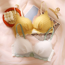 Lace lingerie women gather small breasts for anti-drooping and no steel ring Girl no scratches thin and big breasted bra woman