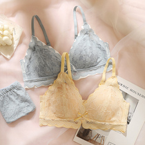 Summer ultra-thin section No-scratches underwear womens small breasts gather without steel ring beauty back lace sexy big breasted bra woman