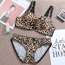 BAO WEN bra sexy small breasts gather on top support thick front buckle back summer seamless underwear set without steel ring