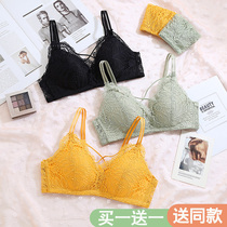 Underwear Womens Small breasts gather thin without steel ring student girl lace sexy cute simple big chest small bra