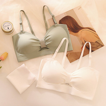 No-scratched underwear womens small breasts gather without steel ring thin-style cloud-free vest-type closeted breast-display chest small bra