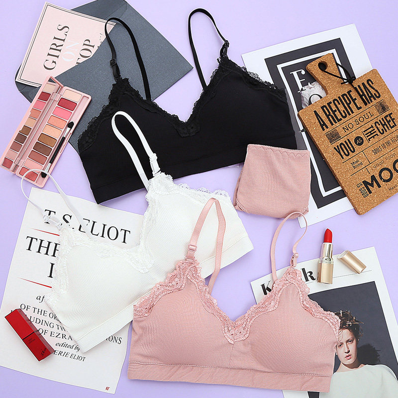 Lingerie Suit Students High School Teenage Girls Sexy Bra Poly up small breasts No steel ring comfort slim fit Drooping Bra