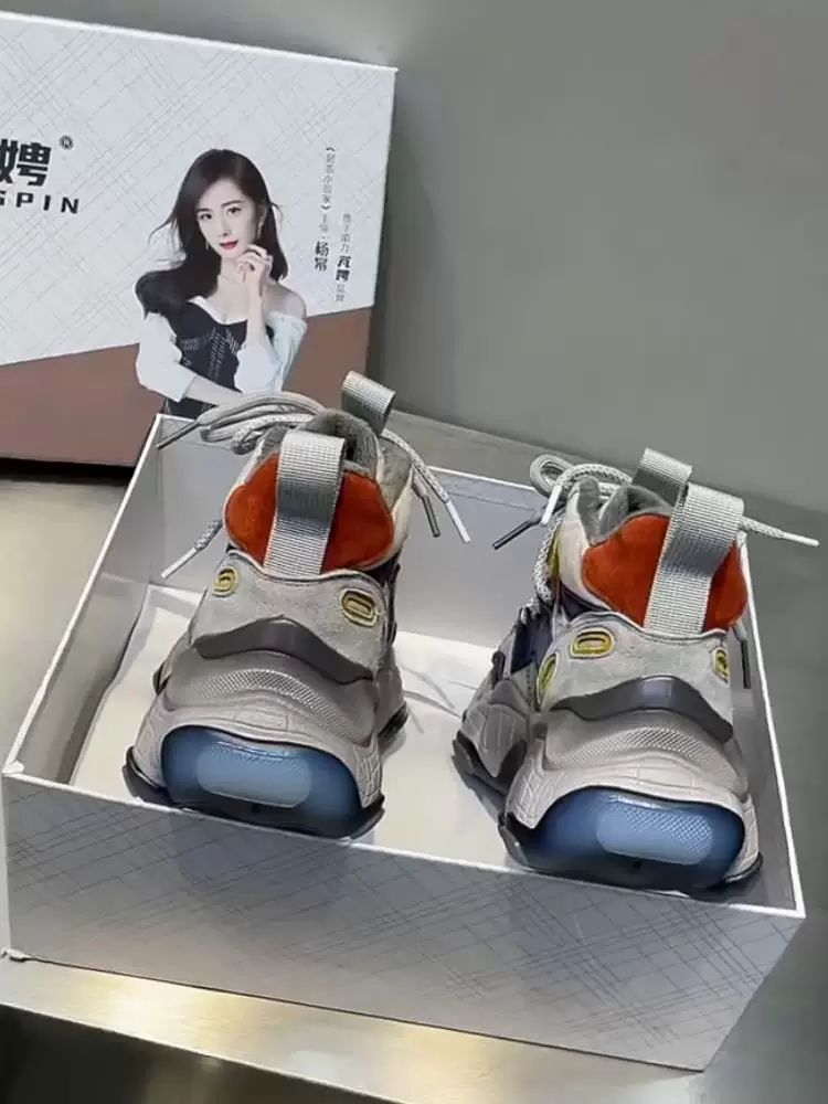 Европейская станция 2023 осень сетевые знаменитости ведут Dad Shoes сладкий огонь огонь ретро непринужденная кроссовка Tide