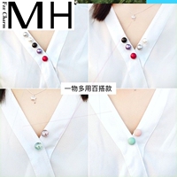 Brooch Korean style anti-exposure corsage sweater cardigan neckline elegant fashion pin scarf cufflinks set accessories