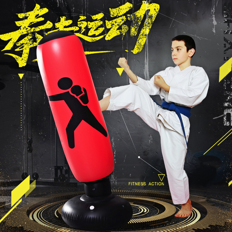 Fitness Kids Inflatable Boxing Pillar Standing Sandbag Tumbler Home Taekwondo Adult Fitness Equipment Sandbag