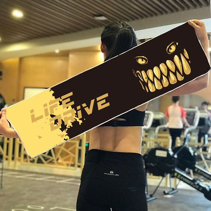 Cold-sensitive towels sucking sweat men's gym running sweat towel speed dry ice towel female wrist towel extended customization