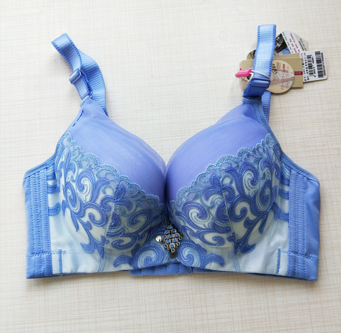 Mới Mei Ting 6085 bộ mỏng C cup bra Nhận siêu sữa siêu tụ tập có thể điều chỉnh đồ lót gợi cảm 75C đến 90C áo lót bầu