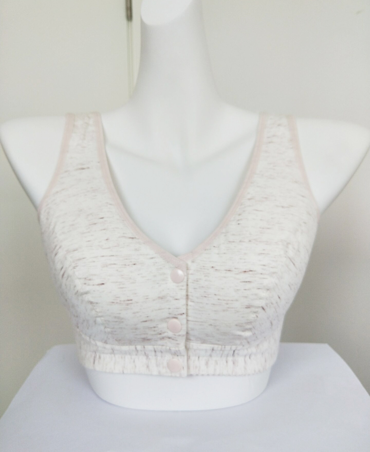 Áo ngực trung và cũ khóa cotton không có vòng thép kích thước lớn lỏng mỡ mẹ áo ngực bằng vải cotton cho bà bầu cho con bú quần lót nữ