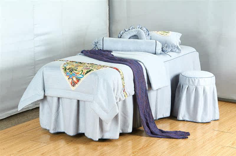 Eurostyle minimalist washed cotton beauty bed cover four sets of autumn and winter massage beauty beds beauty salon bed cover four pieces
