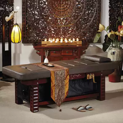 Solid wood fumigated Ai sun bed with smoke pipe Lifting fumigated ai sun bed aromatherapy bed with smoke Ai sun bed Dual-use