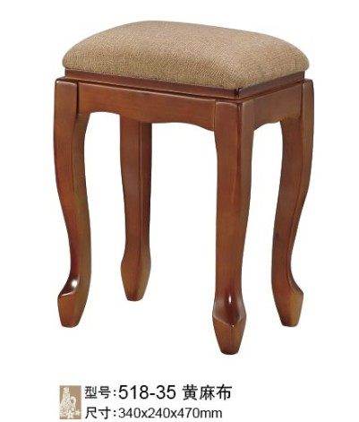New high-end solid wood footed beauty chair beauty salon European style master special stool retro solid wood footed SPA chair