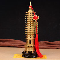 Juyuan Pavilion Wenchang Pagoda pure brass 13-story Wenchang Pagoda ornaments nine-story and thirteen-story Wenchang Emperor new crafts