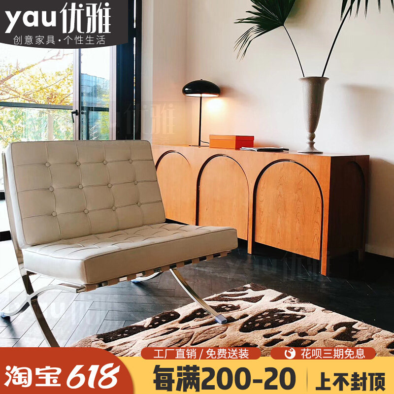 Nordic Light Luxury Medieval Style Deco Arches Solid Wood Dining Side Cabinet Hyun Guan Cabinet Decorative Cabinet minimalist modern TV cabinet