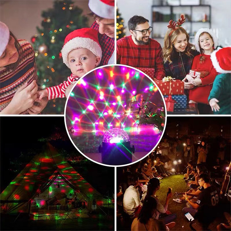 Ambient Light Crystal Sound-Controlled Flash Light Colorful Light USB Power Bank Powered Car Light Stage Bar Home Use