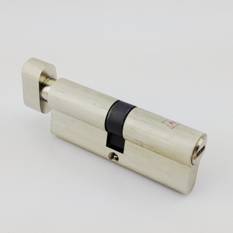 Anti-theft door single lock cylinder Indoor door handle wooden door single-sided 75mm long gourd full copper lock cylinder