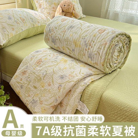 Baby Sleeps Peacefully~ Class a Antibacterial Summer Cooling Quilt, Air-Conditioning Quilt, Quilt Core, Spring and Autumn Quilt, Machine Washable, Thin Quilt