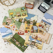 South Korea Ins Wind Fommy Series Stars Cloud Oil Painting Bear Cute Illustrations DIY Hand Tent Material Room Wall Decoration