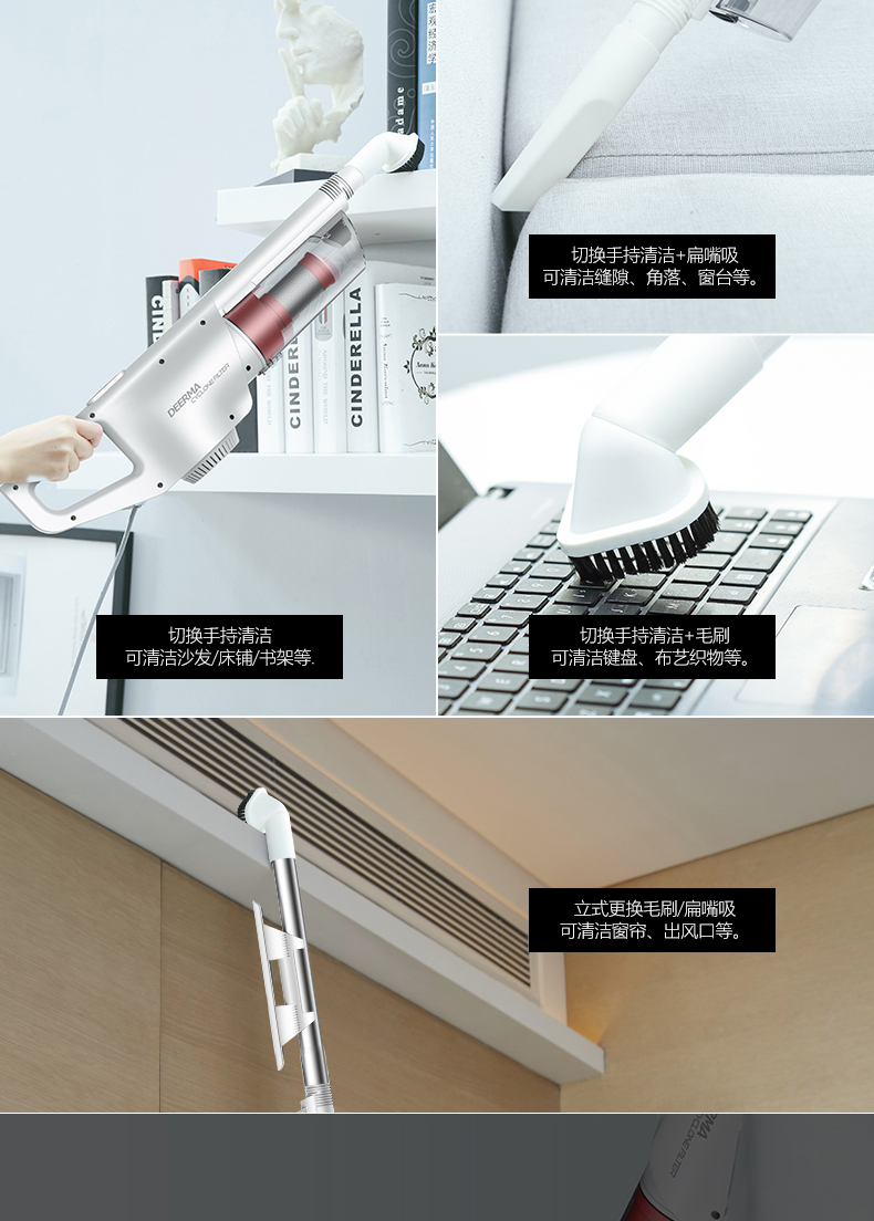 Máy hút bụi Delma cầm tay câm mạnh mẽ thảm nhỏ mini nhỏ hấp thụ năng lượng cao - Máy hút bụi robot hut bui xiaomi