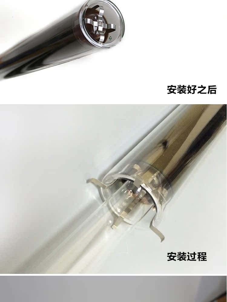 máy nước nóng lạnh Ống thu nước nóng năng lượng mặt trời ba ống vàng tím cao 58 * 1,8 m ống chân không 47 ống thủy tinh ba ống cao bình nóng lạnh picenza 30l