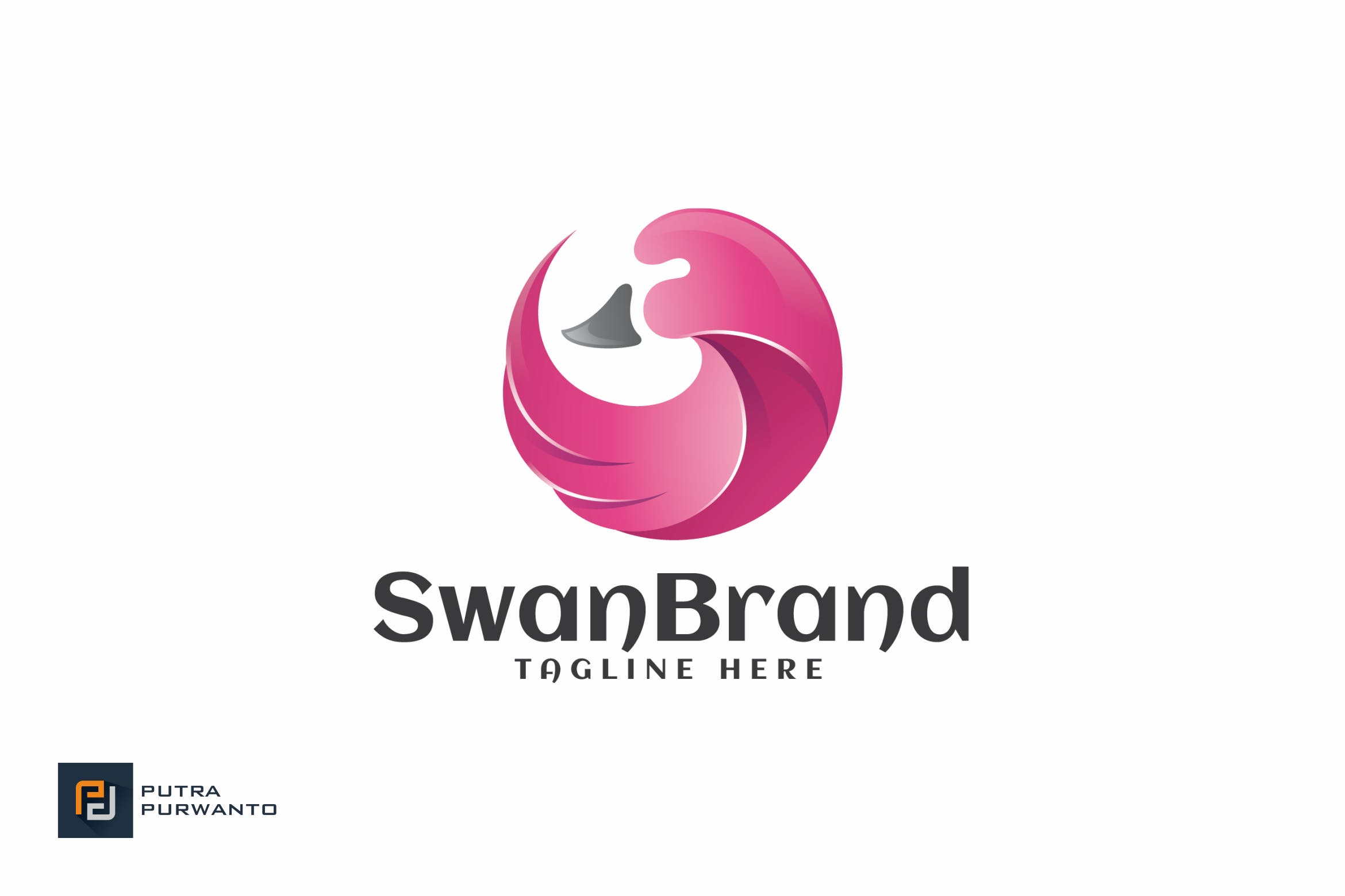 天鹅抽象图形品牌Logo标志设计模板 Swan Brand – Logo Template