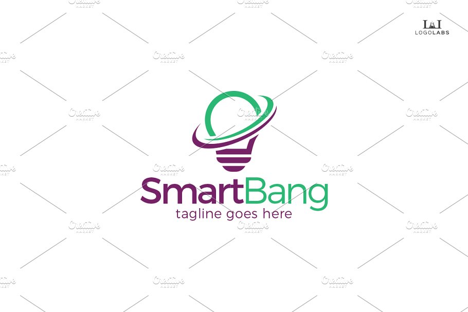 智慧灵感主题Logo模板 Smart Bang Logo