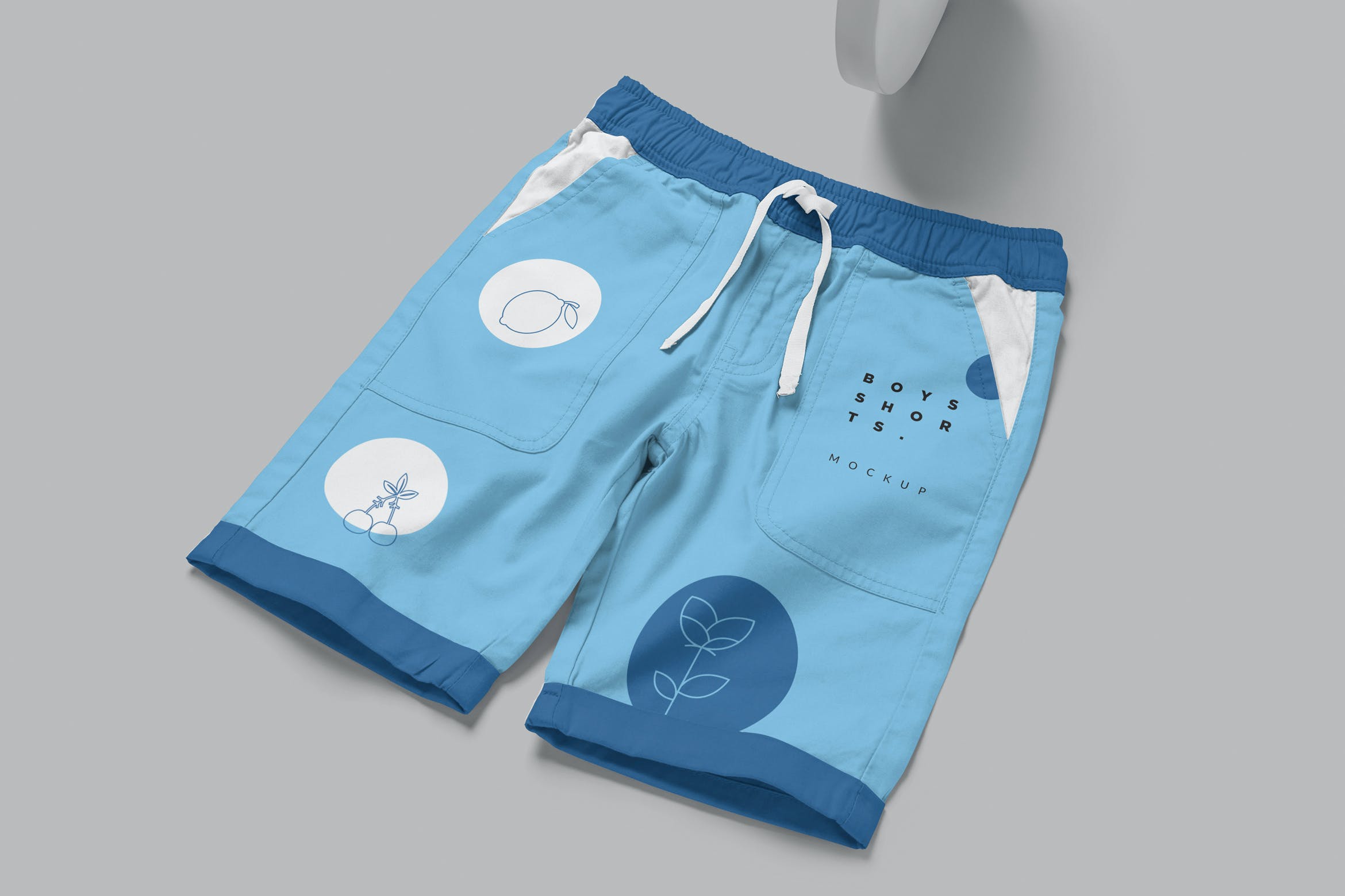 男孩棉质短裤设计样机 Boys Cotton Shorts Mockups