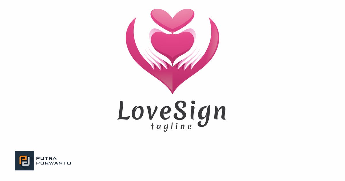 女性关爱互爱品牌Logo设计模板 Love Sign – Logo Template