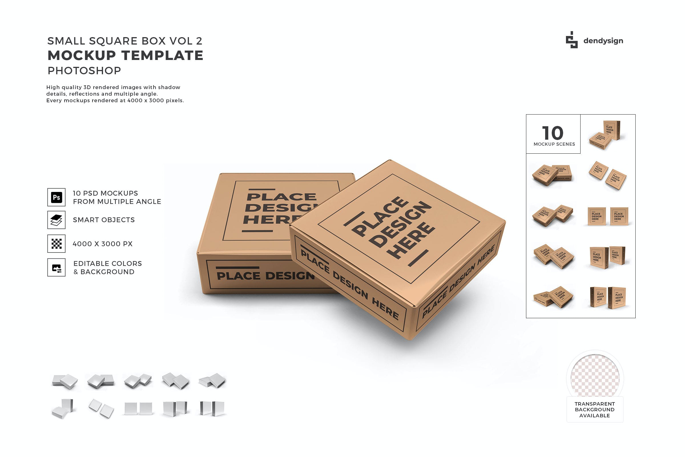 纸盒包装设计样机模板合集v2 Small Box Packaging Mockup Template Set Vol 2