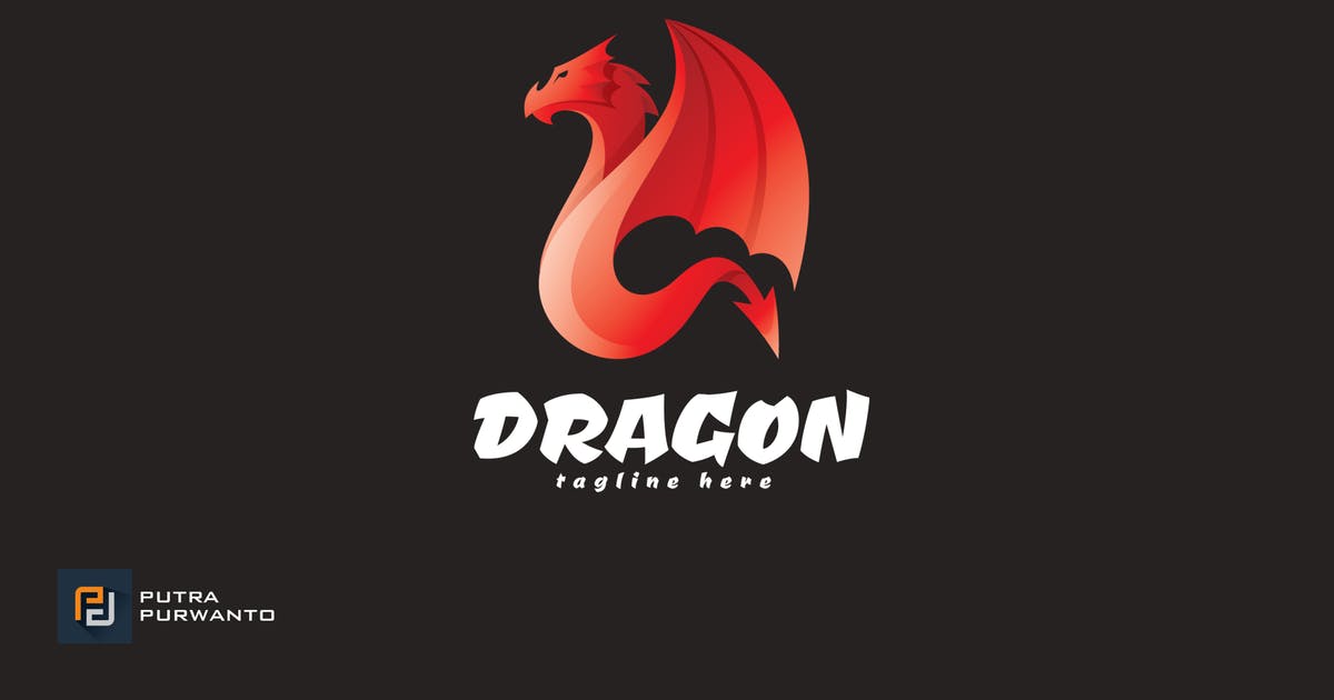 翼龙品牌Logo设计模板 Dragon – Logo Template